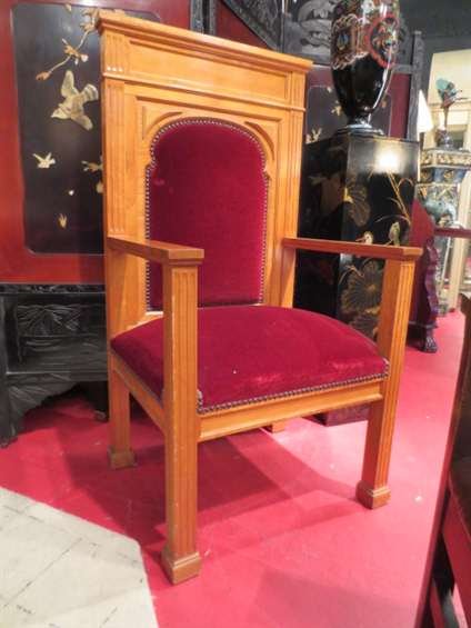 Vintage Birch Courthouse Judge&rsquo;s Chair, 1920&rsquo;s