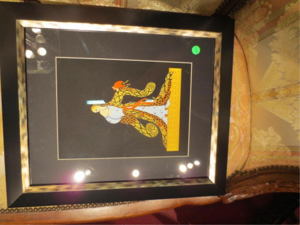 ERTE SERIGRAPH "RIGOLETTO", SIGNED ERTE LOWER RIGH: ERTE SERIGRAPH "RIGOLETTO", SIGNED ERTE LOWER RIGHT, APPROX 20" X 17.5" FRAMED