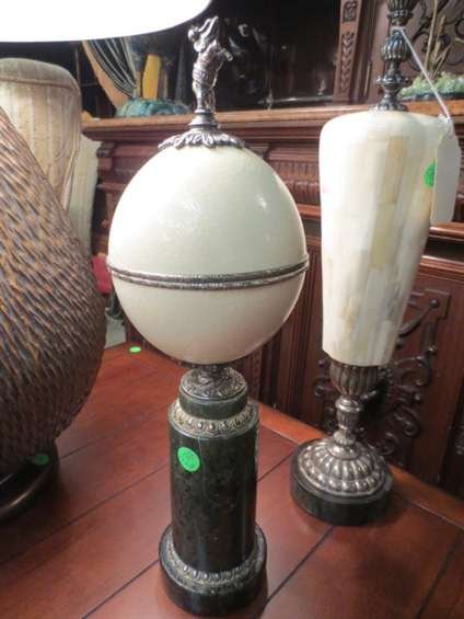 NEW NEVER USED MAITLAND-SMITH EGG BOX ON STONE STA: NEW NEVER USED MAITLAND-SMITH EGG BOX ON STONE STAND, ELEPHANT FINIAL, SILVER ACCENTS, APPROX 11" H