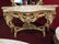 54: ITALIAN ROCOCO FOYER TABLE AND MIRROR, CARVED WOOD - 2