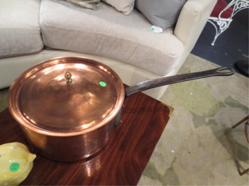 MATGER COPPER POT WITH LID, MADE IN FRANCE, APPROX 11" : MATGER COPPER POT WITH LID, MADE IN FRANCE, APPROX 11" DIAMETER