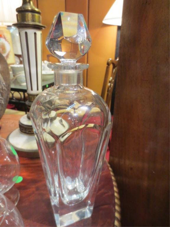 ORREFORS CRYSTAL DECANTER WITH STOPPER, APPROX 11.75"H: ORREFORS CRYSTAL DECANTER WITH STOPPER, APPROX 11.75"H