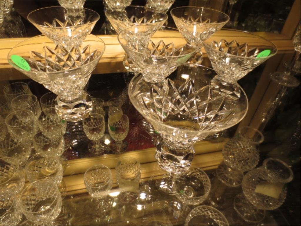 7 VINTAGE WEBB ENGLAND CRYSTAL CORDIAL GLASSES, WITH AC: 7 VINTAGE WEBB ENGLAND CRYSTAL CORDIAL GLASSES, WITH ACID-ETCHED MARK CIRCA 1950-1966, APPROX 3.25"H