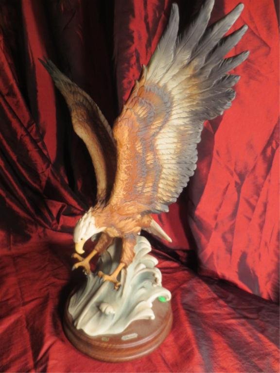 LARGE GUISEPPE ARMANI EAGLE FIGURINE, APPROX 17.5"H X 1: LARGE GUISEPPE ARMANI EAGLE FIGURINE, APPROX 17.5"H X 15"W