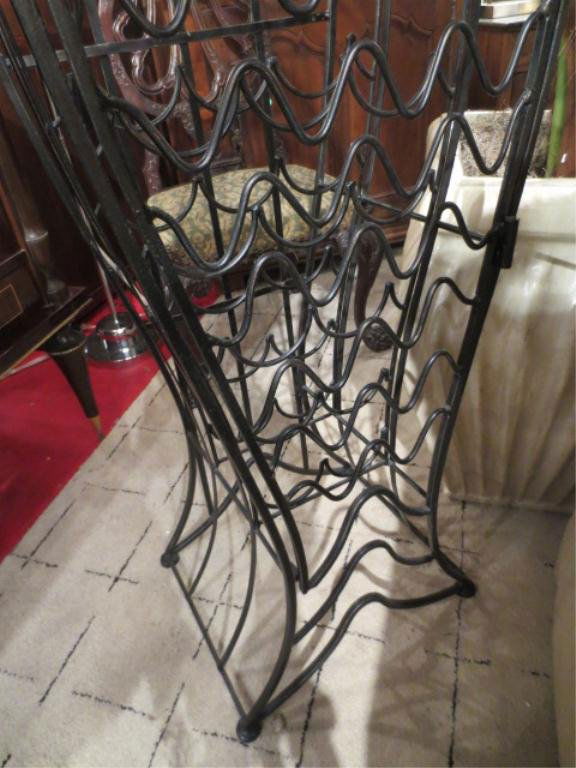 LARGE FISH SHAPED WINE RACK WITH LOCK, BLACK FINISH MET Lot 175