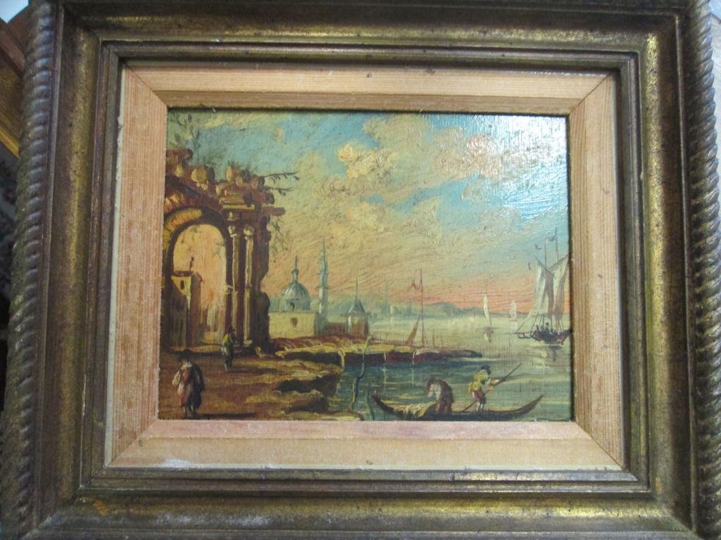 VAN HOOT (19TH CENTURY) OIL ON PANEL PAINTING, SIGNED L: VAN HOOT (19TH CENTURY) OIL ON PANEL PAINTING, SIGNED LOWER LEFT, APPROX 5.5" X 7", APPROX 9.5" X 11" FRAMED