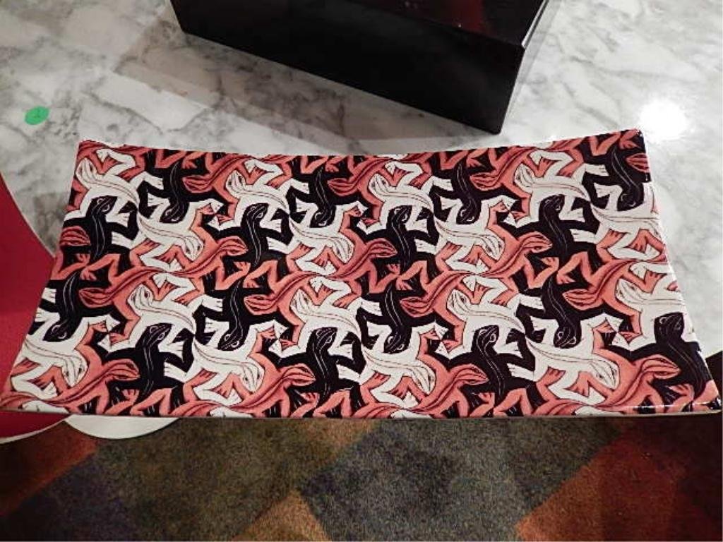 MC ESCHER LIMITED EDITION PLATTER, #48 OF 450, APPROX: MC ESCHER LIMITED EDITION PLATTER, #48 OF 450, APPROX 15" X 7.5"
