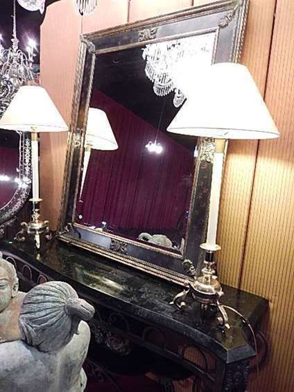 PAIR FREDERICK COOPER BUFFET LAMPS, BRASS BASES,: PAIR FREDERICK COOPER BUFFET LAMPS, BRASS BASES, EXCELLENT CONDITION, APPROX 35"H