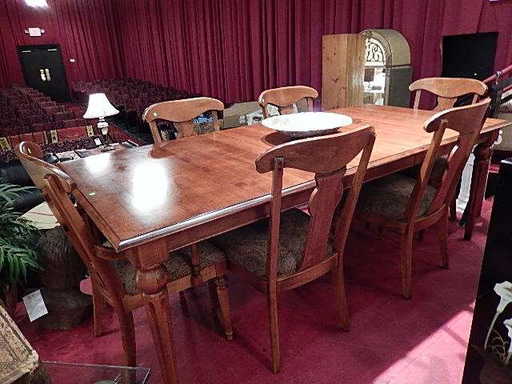Ethan Allen Maple Dining Table With 6 Chairs Country