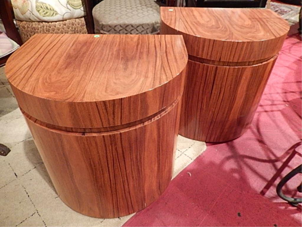 PAIR MODERN DESIGN END TABLES, AFTER HARVEY PROBBER,: PAIR MODERN DESIGN END TABLES, AFTER HARVEY PROBBER, APPROX 25" X 25"