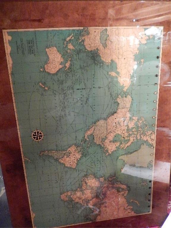 COLORPRINT LAM-O-TEX NEW ERA MAP OF THE WORLD, MAP NO.: COLORPRINT LAM-O-TEX NEW ERA MAP OF THE WORLD, MAP NO. 8899, AMERICAN MAP COMPANY, INC., APPROX 4' X 6' ON BOARD