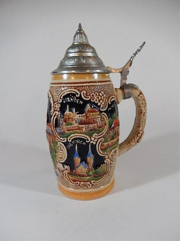 ORIGINAL KING WESTERN GERMANY BEER STEIN, LUXEMBOURG,