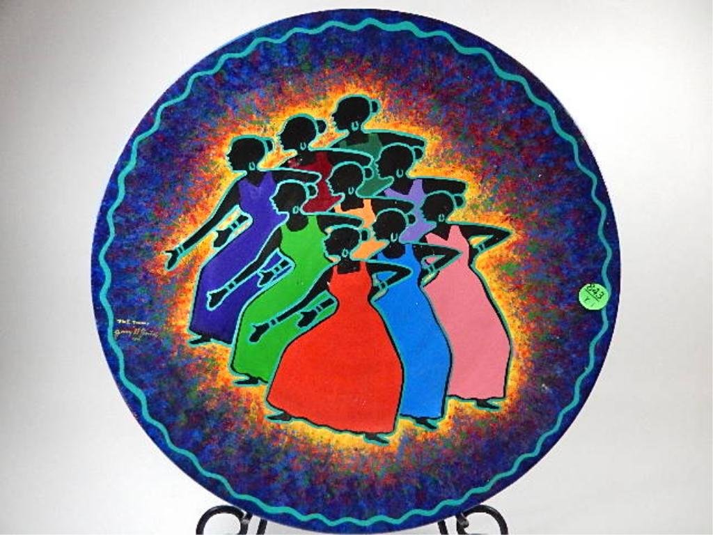 ART POTTERY PLATE FROM WASSI ART POTTERY, JAMAICA,