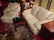 3 PC WHITE LEATHER LIVING ROOM SET, INCLUDES LOVESEAT,