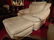 3 PC WHITE LEATHER LIVING ROOM SET, INCLUDES LOVESEAT, - 4