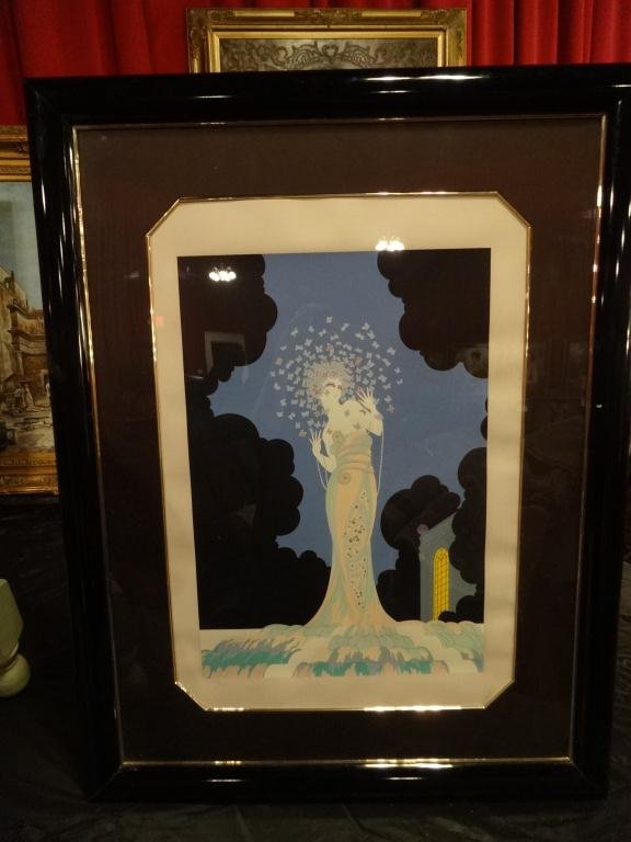 ERTE FANTASIA LIMITED EDITION SERIGRAPH, PENCIL SIGNED: ERTE FANTASIA LIMITED EDITION SERIGRAPH, PENCIL SIGNED & NUMBERED, EXCELLENT CONDITION, APPROX 44.5" X 36" FRAMED (SKU#101)