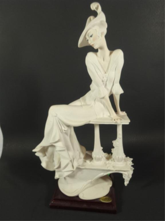 GUISEPPE ARMANI ART DECO WOMAN FIGURINE, MADE IN ITALY,: GUISEPPE ARMANI ART DECO WOMAN FIGURINE, MADE IN ITALY, APPROX 15"H, SKU116.12