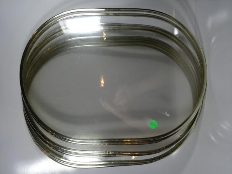 7 PLACEMATS, CLEAR WITH METAL TONE EDGE, APPROX 17" X: 7 PLACEMATS, CLEAR WITH METAL TONE EDGE, APPROX 17" X 12.25", SKU193.04