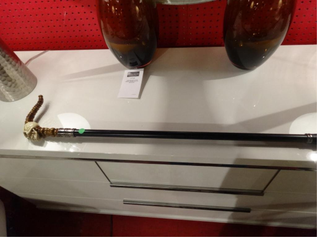 SWORD CANE / WALKING STICK WITH SKULL HANDLE, APPROX: SWORD CANE / WALKING STICK WITH SKULL HANDLE, APPROX 34.5"L, SKU8036.05