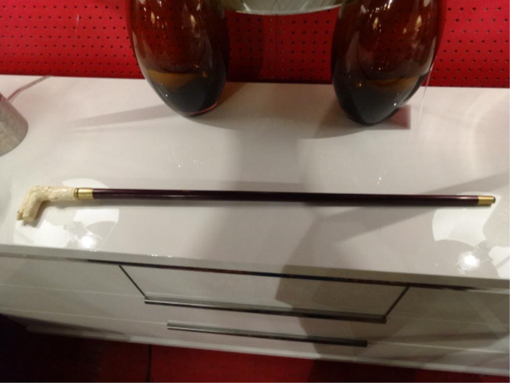 CANE / WALKING STICK WITH ALLIGATOR HANDLE, APPROX: CANE / WALKING STICK WITH ALLIGATOR HANDLE, APPROX 35.5"L, SKU212.04