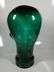 VINTAGE GLASS HEAD SCULPTURE OR HAT STAND, GREEN - 3