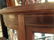 ANTIQUE MAHOGANY DISPLAY CABINET, INLAID DESIGNS, GLASS - 2