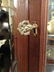 ANTIQUE MAHOGANY DISPLAY CABINET, INLAID DESIGNS, GLASS - 3