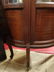 ANTIQUE MAHOGANY DISPLAY CABINET, INLAID DESIGNS, GLASS - 4
