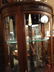ANTIQUE MAHOGANY DISPLAY CABINET, INLAID DESIGNS, GLASS - 5