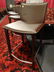 4 MODERN BROWN LEATHER BARSTOOLS, COUNTER HEIGHT, WITH - 2