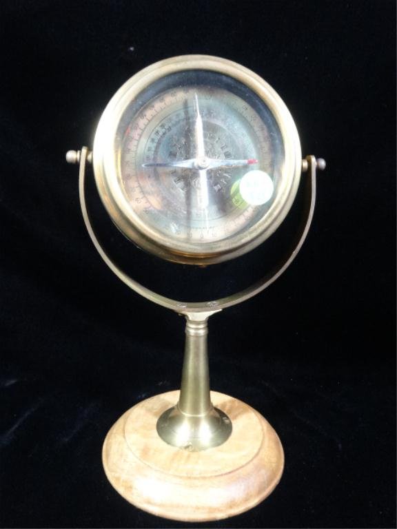 COMPASS ON METAL STAND, APPROX 8.25"H, SKU373.44: COMPASS ON METAL STAND, APPROX 8.25"H, SKU373.44