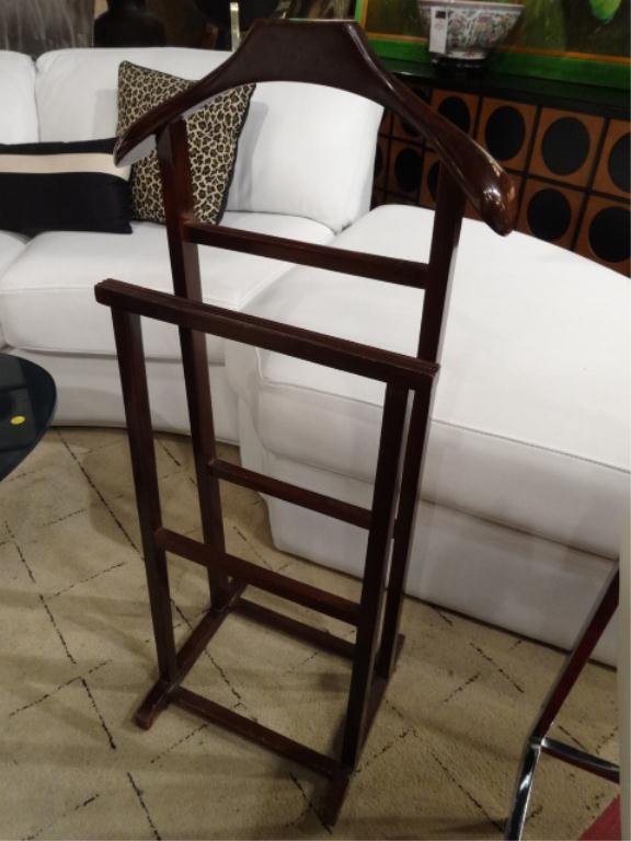 WOOD VALET STAND, APPROX 4'H, SKU358.06: WOOD VALET STAND, APPROX 4'H, SKU358.06