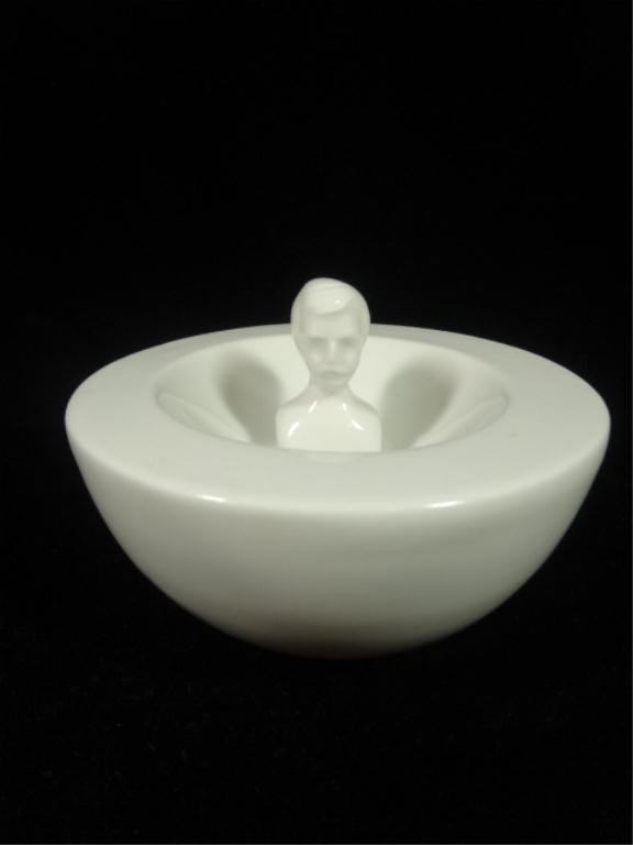 PORCELAIN RING HOLDER, APPROX 3" X 4", SKU388.18: PORCELAIN RING HOLDER, APPROX 3" X 4", SKU388.18