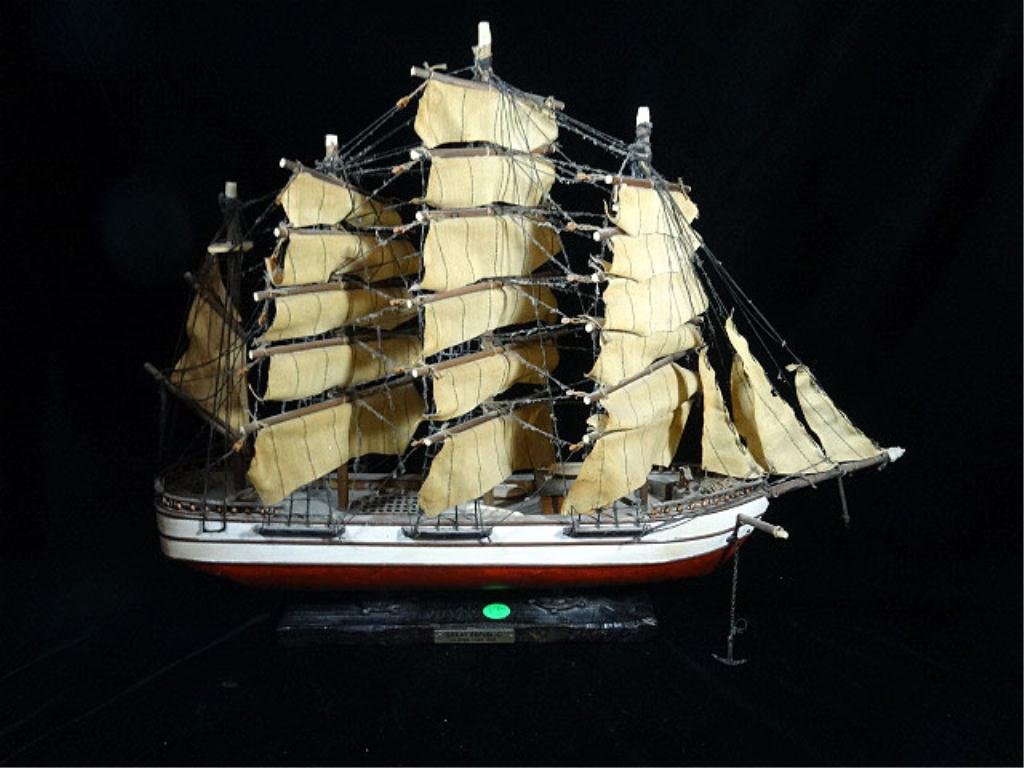 VINTAGE SHIP MODEL, THE GREAT REPUBLIC, APPROX 16" X: VINTAGE SHIP MODEL, THE GREAT REPUBLIC, APPROX 16" X 20.5", SKU415.04