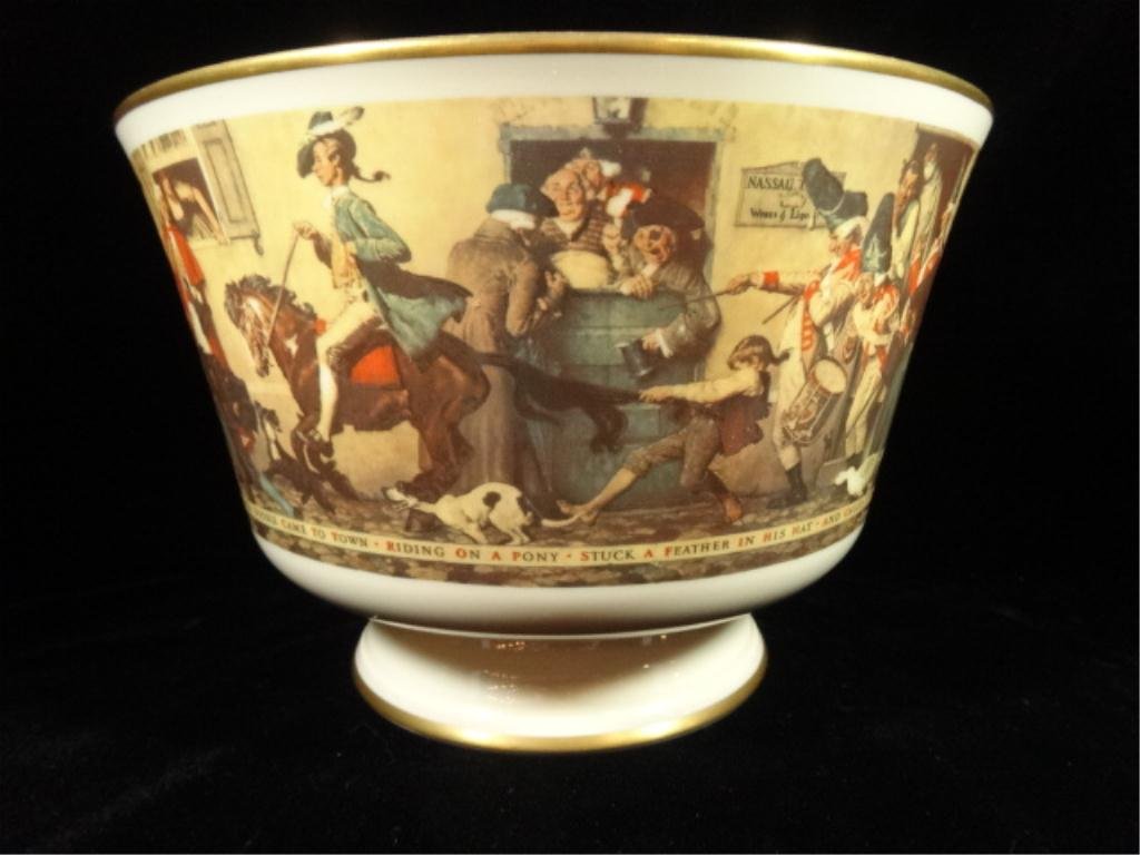 GORHAM FINE CHINA NORMAN ROCKWELL BOWL, "YANKEE: GORHAM FINE CHINA NORMAN ROCKWELL BOWL, "YANKEE DOODLE", 1976 LIMITED EDITION #7636 OF 9800, APPROX 5.75" X 8.25", SKU434.18