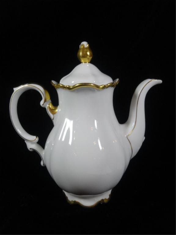 MITTERTEICH BAVARIA COFFEEPOT, GOLDEN LARK, MADE IN: MITTERTEICH BAVARIA COFFEEPOT, GOLDEN LARK, MADE IN GERMANY, APPROX 10.5"H, SKU465.55