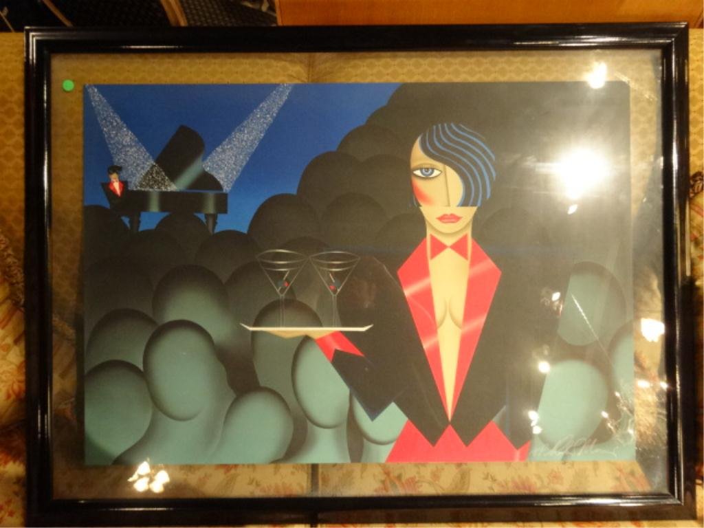 ROBIN MORRIS LIMITED EDITION LITHOGRAPH, "ALONE IN THE: ROBIN MORRIS LIMITED EDITION LITHOGRAPH, "ALONE IN THE CROWD", ARTIST'S PROOF, HAND SIGNED & NUMBERED A/P, APPROX 35" X 47.5" FRAMED, SKU431.01