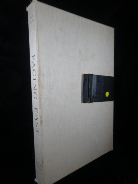JACK LEVINE (1915-2010) "FACING EAST" PORTFOLIO,: JACK LEVINE (1915-2010) "FACING EAST" PORTFOLIO, SIGNED, NUMBERED AND DATED 1970, DELUXE PORTFOLIO ALSO SIGNED BY AUTHOR JAMES MICHENER WHO WROTE THE INTRODUCTION, WELL LISTED ARTIST, 20" X 13.5" SKU4