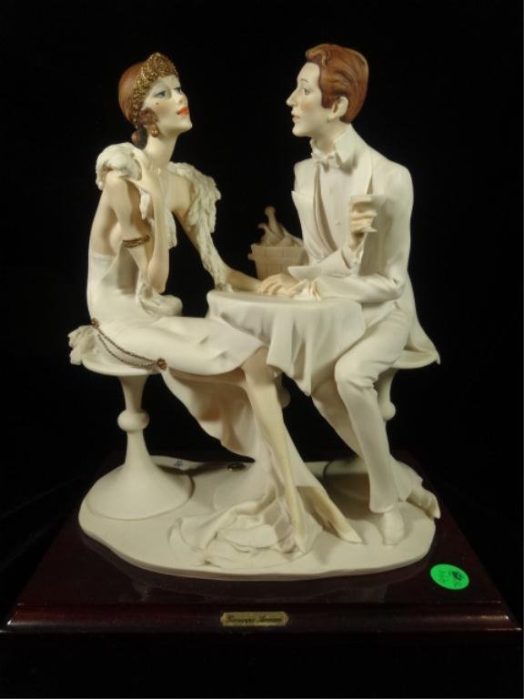 GUISEPPE ARMANI SCULPTURE, SEATED COUPLE, APPROX: GUISEPPE ARMANI SCULPTURE, SEATED COUPLE, APPROX 11.5"H, SKU494.73