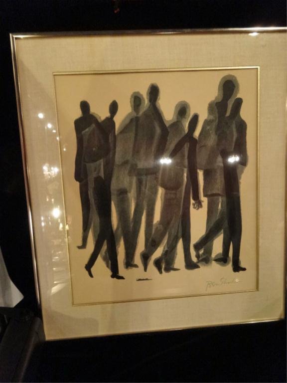 BEN SHAHN (1898-1969) LITHOGRAPH, LIMITED EDITION,: BEN SHAHN (1898-1969) LITHOGRAPH, LIMITED EDITION, #622 IN A PULL OF 950, APPROX 25.5" X 22.25" FRAMED, SKU7392.07 C6W45