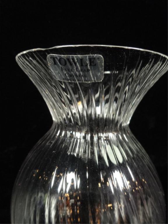 TOWLE FULL LEAD CRYSTAL VASE, MADE IN AUSTRIA, APPROX Lot 5B