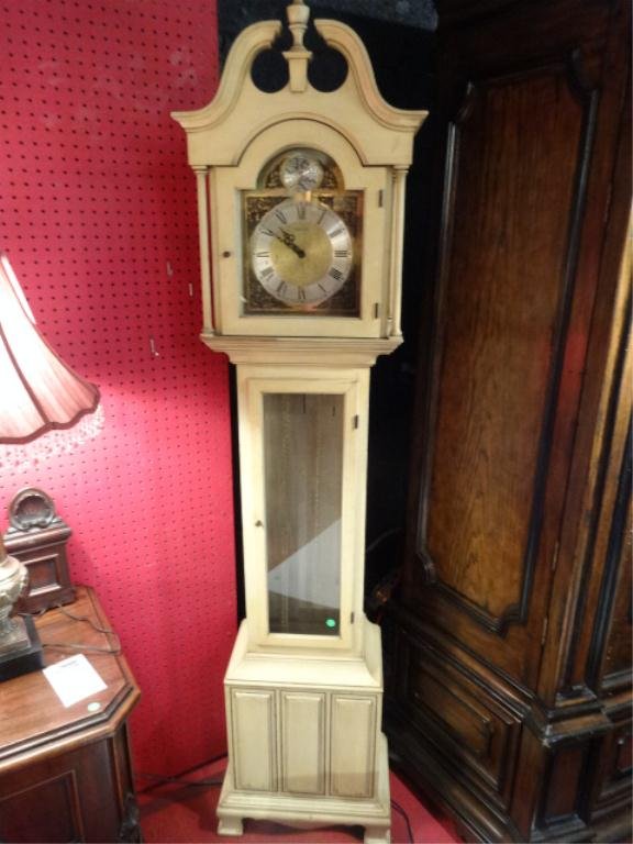 BARWICK GRANDFATHER CLOCK, CHIPPENDALE STYLE, MADE IN
