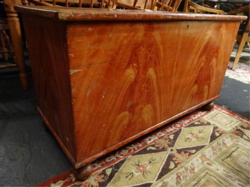 Antique Pennsylvania Dutch Blanket Chest Flame Painted Jul 29 2014 Wilton Gallery In Fl