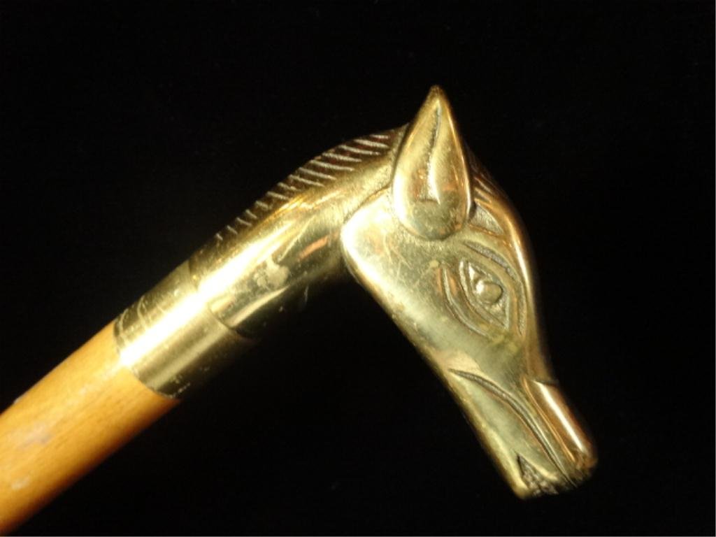 CANE/WALKING STICK, BRASS HORSE HEAD HANDLE, SKU9000: CANE/WALKING STICK, BRASS HORSE HEAD HANDLE, SKU9000