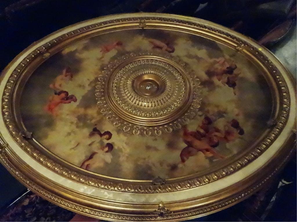 Huge Cherub Sky Ceiling Medallion Painted Putti And Aug 26