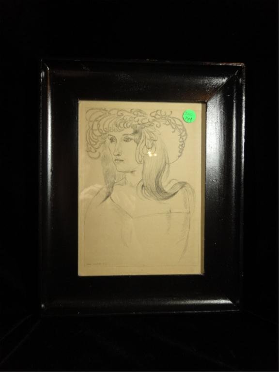 HENRI MATISSE LITHOGRAPH, DATED 1919, APPROX 18" X 14": HENRI MATISSE LITHOGRAPH, DATED 1919, APPROX 18" X 14" FRAMED, PRINTED BY MOURLOT, SKU9000.144