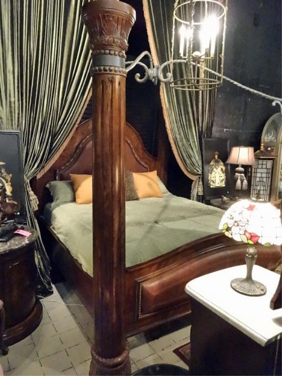 Collezione Europa King Leather Bedroom Set Includes 4