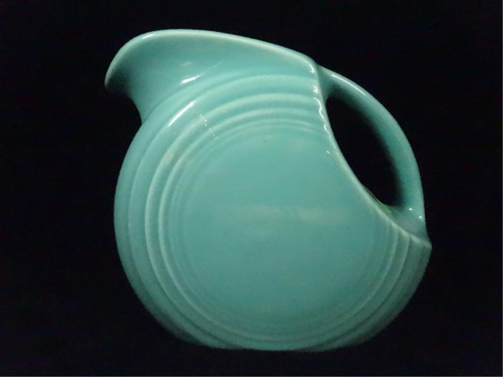 VINTAGE FIESTAWARE JUICE PITCHER, BLUE/GREEN, APPROX: VINTAGE FIESTAWARE JUICE PITCHER, BLUE/GREEN, APPROX 5.5"H, SKU639.04