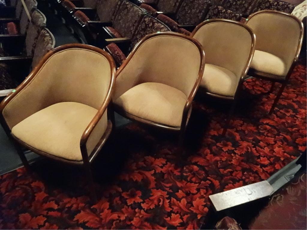 4 WARD BENNETT CHAIRS FOR BRICKEL ASSOCIATES, BENTWOOD: 4 WARD BENNETT CHAIRS FOR BRICKEL ASSOCIATES, BENTWOOD FRAMES, EXCELLENT VINTAGE CONDITION, LABELED BRICKEL ASSOC, INC,