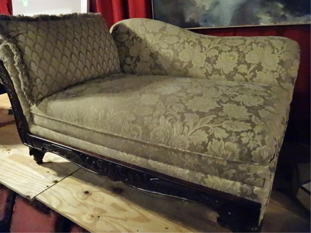 OPULENT CHAISE, CARVED WOOD ACCENTED ARMS MATCHING SOFA: OPULENT CHAISE, CARVED WOOD ACCENTED ARMS MATCHING SOFA AND LOVESEAT SOLD SEPARATELY, SKU7615.02